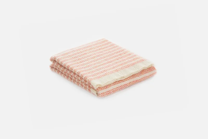 Salmon Raheen Irish Wool Throw Blanket