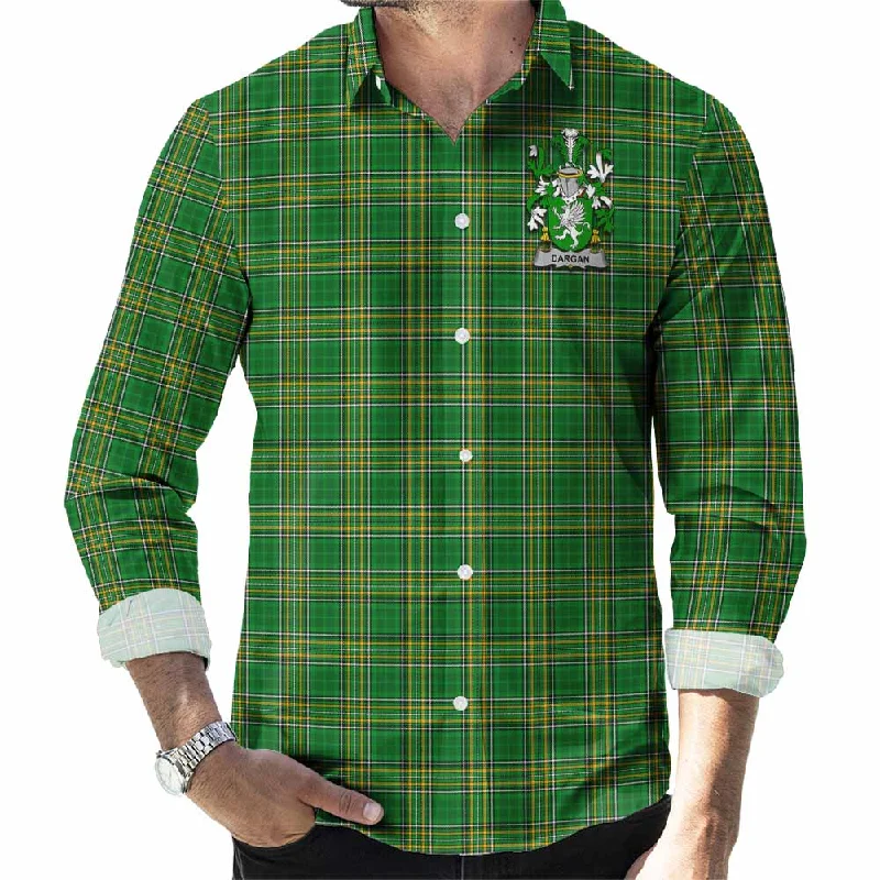 Dargan Irish Clan Tartan Long Sleeve Button Up with Coat of Arms