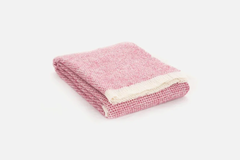 Pink Heather Kilkenny Irish Wool Throw Blanket