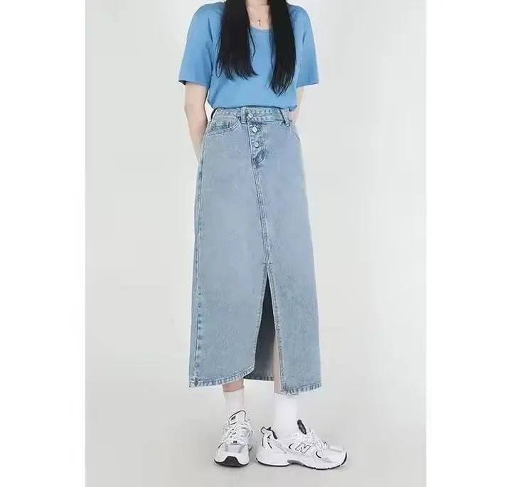 Women's High Waist Slimming Small Mini Dress Niche Design Denim Skirt Ins Sensitivity S4917367 Women's High Waist Slimming Small Mini Dress Niche Design Denim Skirt Ins Sensitivity S4917367