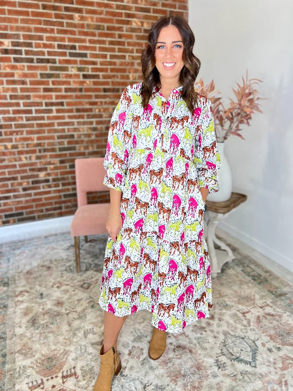 Where the Wild Things Are Midi Dress - Off White Clubbing midi dresses