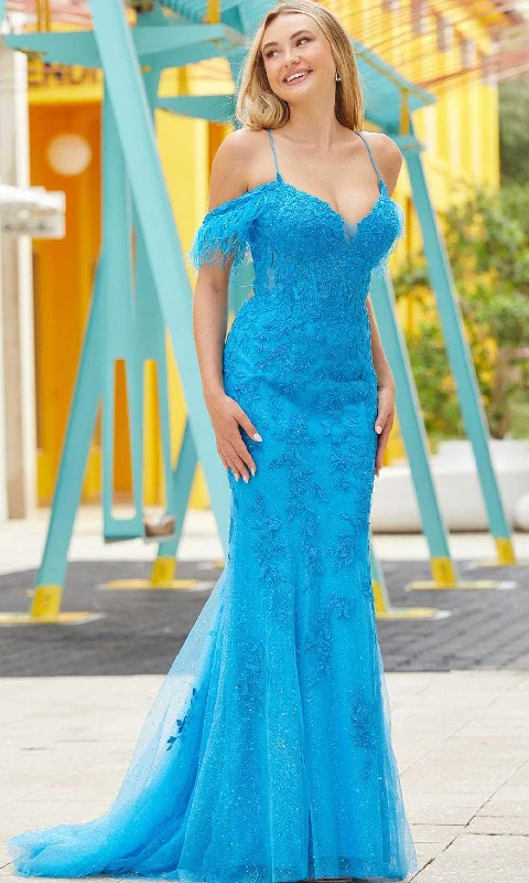 Amarra 88511 - Off Shoulder Embellished Prom Gown Halter party dresses