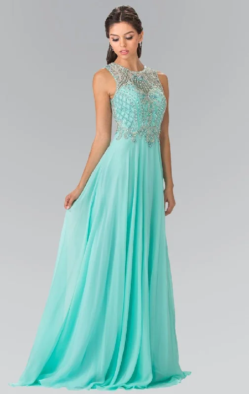 Elizabeth K - GL2343 Embellished Sleeveless Long Dress Minimalist maxi dresses