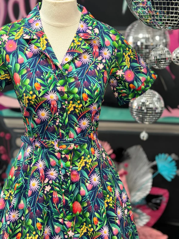 Peggy Swing Dress in The Native Nancy Print - Preorder for dispatch 29th November Smocked floral dresses Peggy Swing Dress in The Native Nancy Print - Preorder for dispatch 29th November Smocked floral dresses