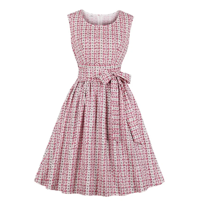Floral Print Vintage Retro Women Sleeveless Belt Robe Pin Up Swing Party Casual Dresses Vintage floral dresses Floral Print Vintage Retro Women Sleeveless Belt Robe Pin Up Swing Party Casual Dresses Vintage floral dresses