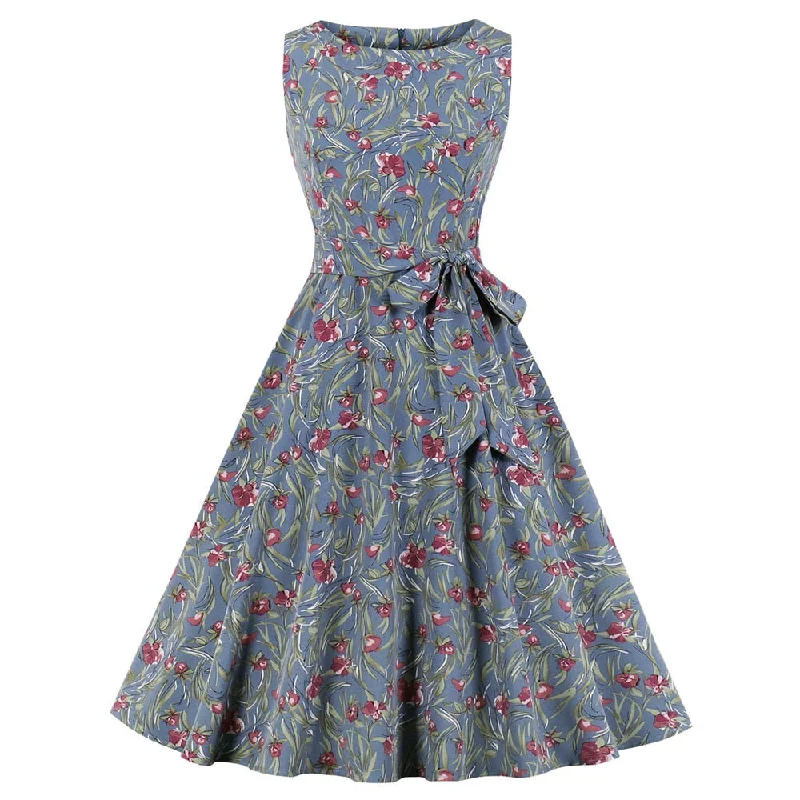 Vintage 50s 60s Retro Summer Sleeveless Robe Pin Up Swing Short Floral Dress Zara floral dresses Vintage 50s 60s Retro Summer Sleeveless Robe Pin Up Swing Short Floral Dress Zara floral dresses