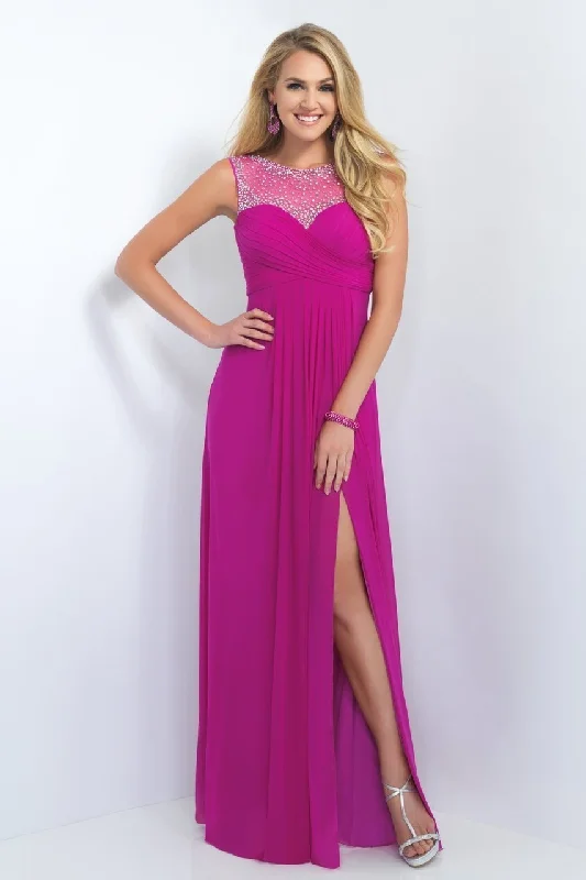 Blush by Alexia Designs - 11096SC Illusion Beaded Flowy Dress Casual unclassified dresses Blush by Alexia Designs - 11096SC Illusion Beaded Flowy Dress Casual unclassified dresses