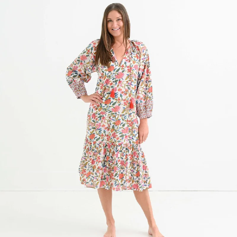 Cabana Garden Belted Tiered Prairie Dress Holiday unclassified dresses