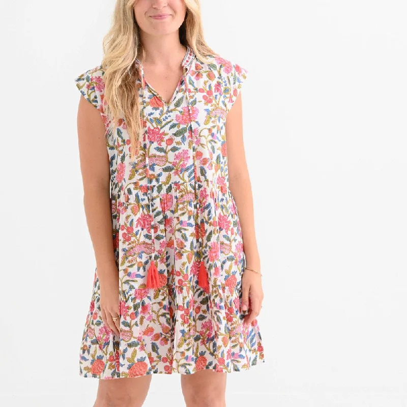 Cabana Garden Cap Sleeve Flounce Dress Cocktail unclassified dresses