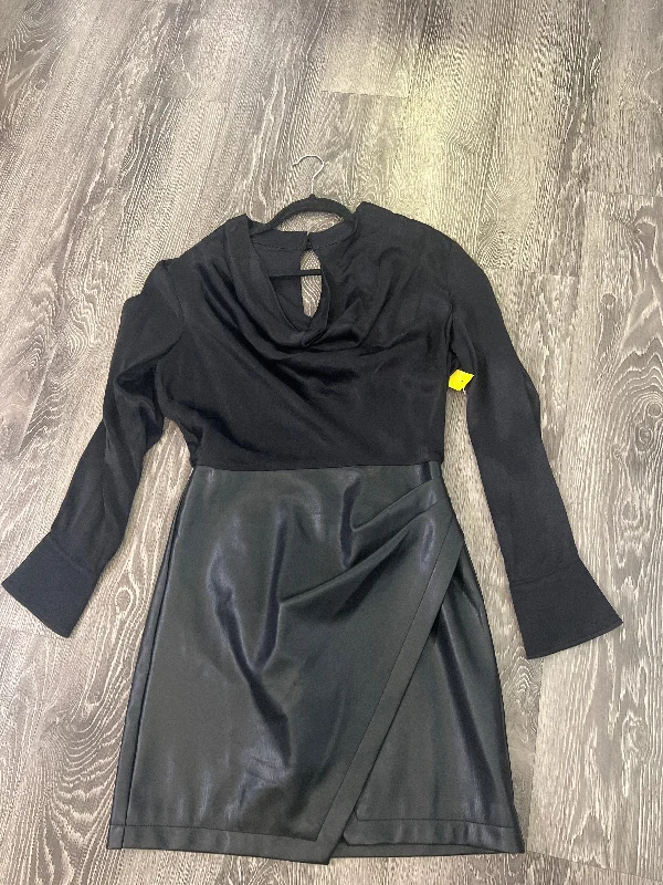 Maeve Cowl/Faux Leather Dress (Size 4) Mesh unclassified dresses