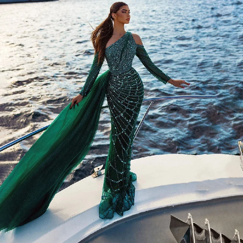 Serene Hill Green Elegant Floor Length Mermaid Sexy One Shoulder Beaded Evening Dresses Luxury Gowns For Woman 2024 LA71894 Best-selling unclassified dresses Serene Hill Green Elegant Floor Length Mermaid Sexy One Shoulder Beaded Evening Dresses Luxury Gowns For Woman 2024 LA71894 Best-selling unclassified dresses