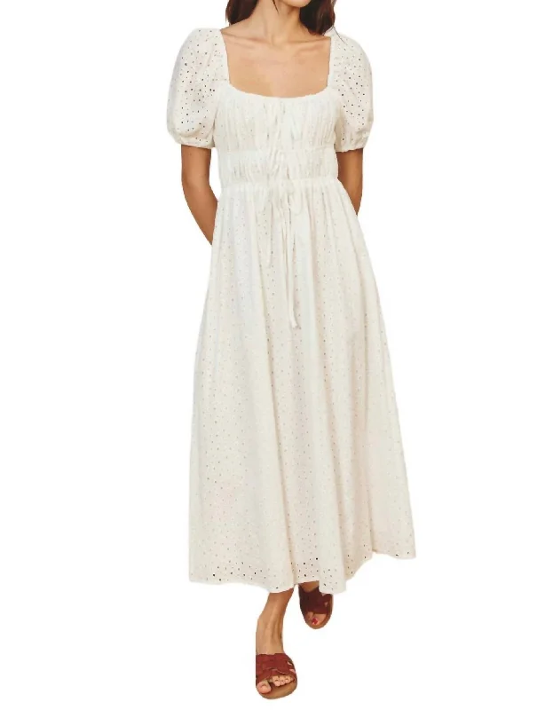 Dreamy Maxi Dress In White Button-front Maxi Skirt