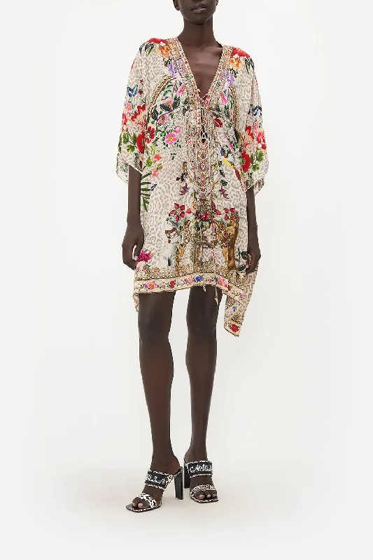 SHORT LACE UP KAFTAN LEOS BOUQUET Lace Dress Sparkle